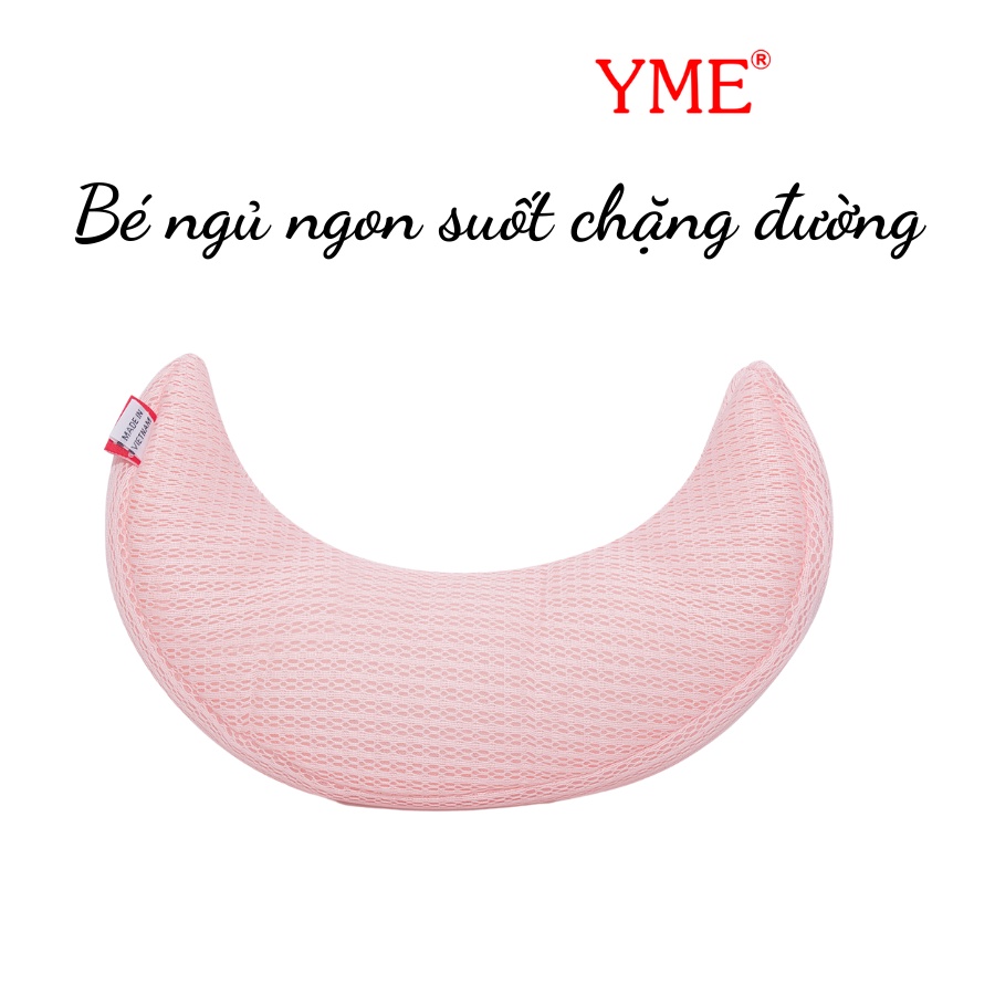 Gối ngủ YME cài dây an toàn xe ô tô xe đẩy em bé thoáng khí có thể giặt máy GN1