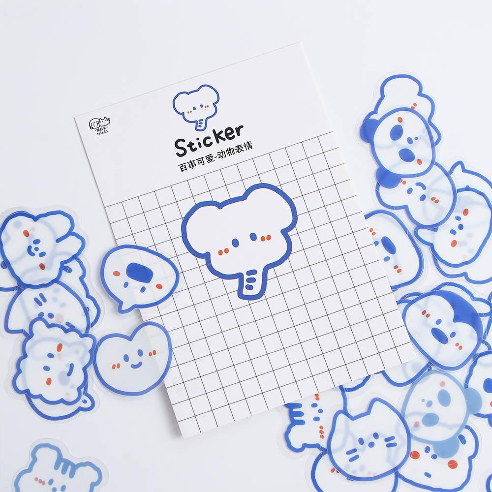 Miếng Dán Trang Trí Điện Thoại / Sổ Tay Hình Động Vật Dễ Thương