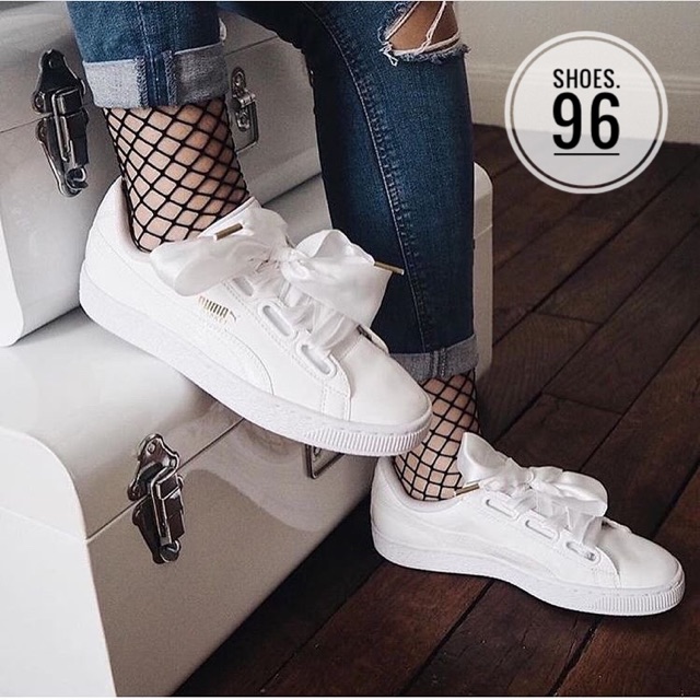 |Hàng order||Ảnh thật| Puma Basket Heart Patent