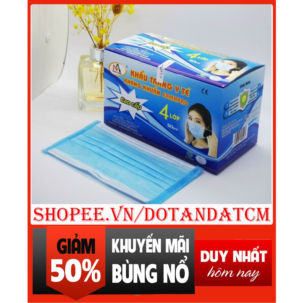 Khẩu Trang Y Tế Kháng Khuẩn 4 Lớp FAMAPRO Cao Cấp Nam Anh