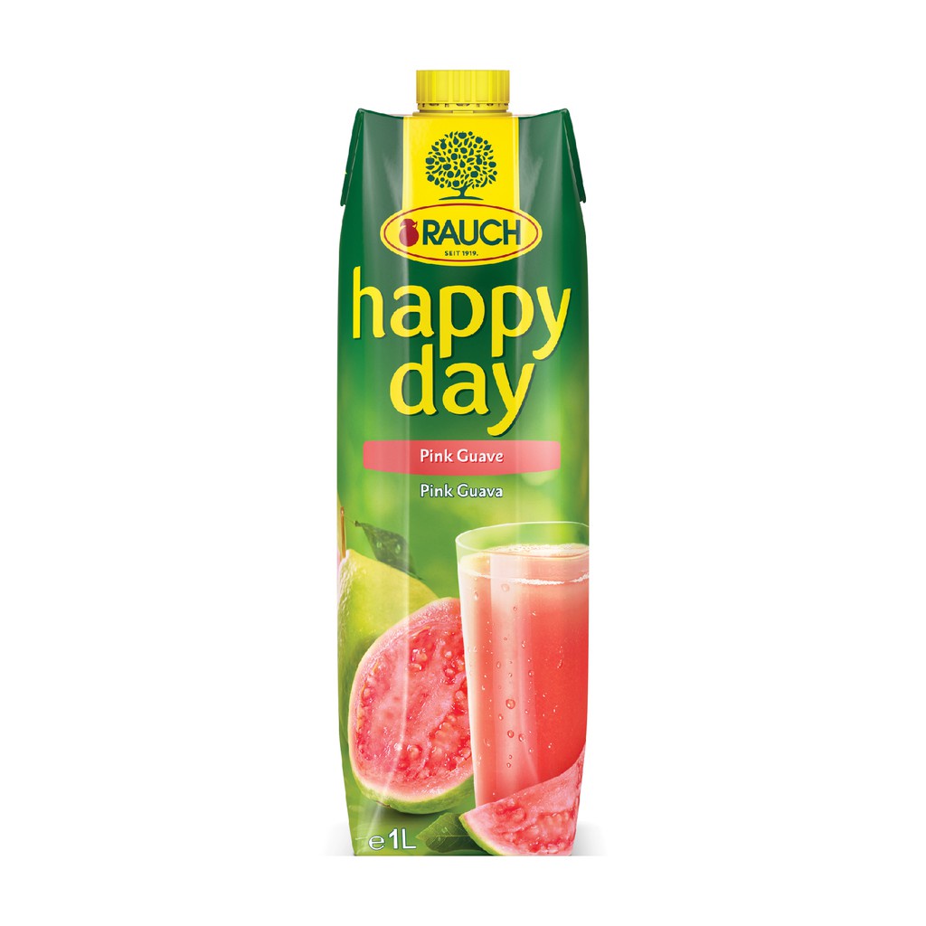 Nước Ép Trái Cây Cam/Dâu Tây/Đào/Ổi Đào/Táo Nguyên Chất 100% Rauch Happy Day Hộp 1L - Nướp Ép Nhập Khẩu