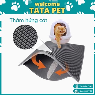 Thảm chùi chân cho mèo hứng cát mèo - Tấm lót khay vệ sinh cho mèo, thảm chống văng cát