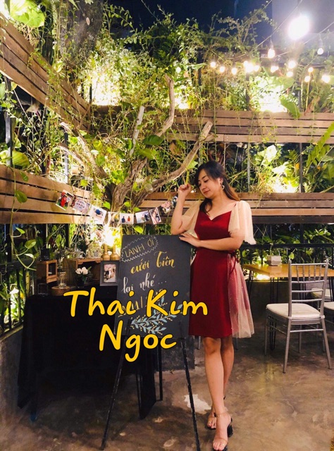 Đầm xoè phối lưới nhũ đính hạt/ đầm dự tiệc | BigBuy360 - bigbuy360.vn