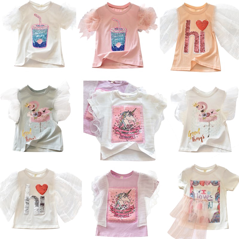 2020 Kids Girl T Shirt Summer Baby Cotton Tops Toddler Tees Clothes Children Clothing Cartoon Baby Girl T-shirts Casual Wear