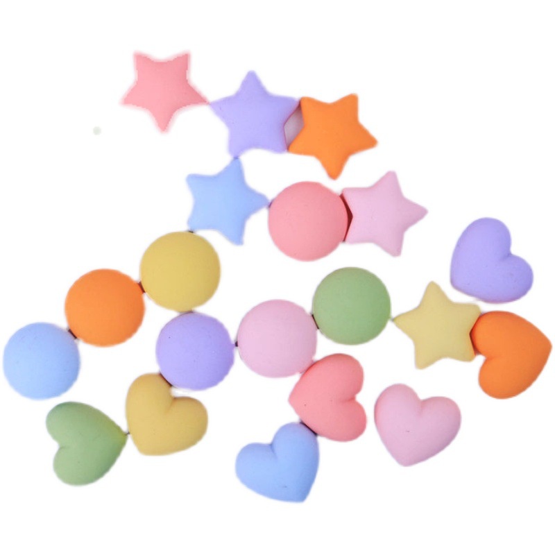 Set 10 phụ kiện hình ngôi sao/ trái tim/ tròn dùng trang trí ốp điện thoại/ túi xách/ quần áo