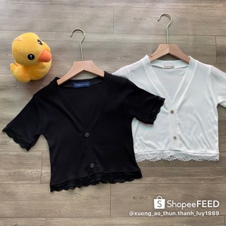 Áo thun crotop phối ren