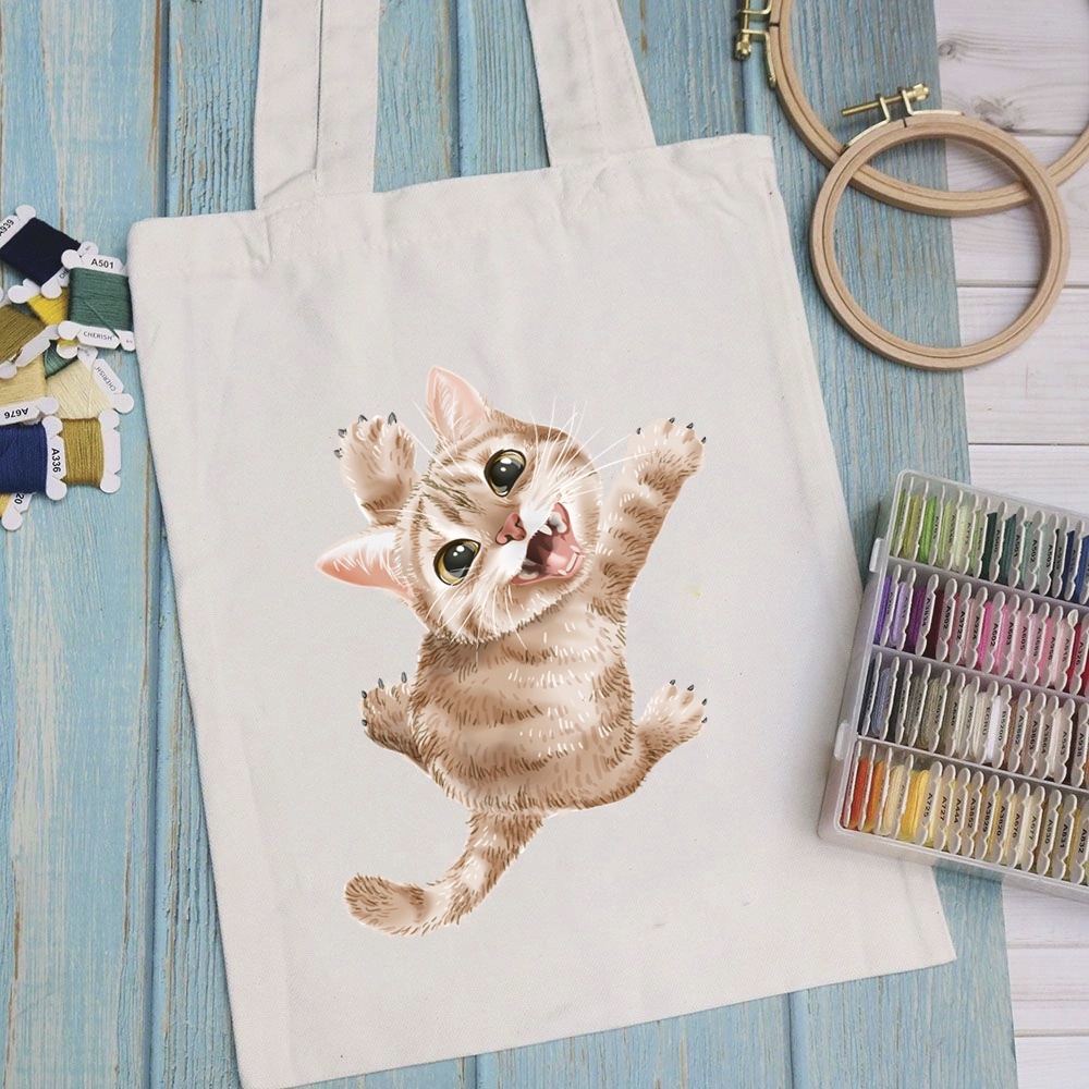 Túi vải túi Tote TEDDY ART - Mẫu 1 vải canvas dày đẹp cho nữ có khóa miệng đi học đi chơi. In hình theo yêu cầu