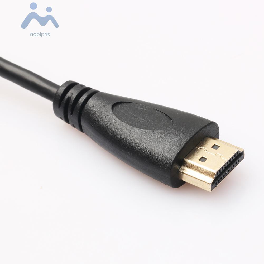 adolphs HDMI-compatible to DVI-D 24+1 Pin Monitor Display Adapter Cable Male/Male Gold HD HDTV