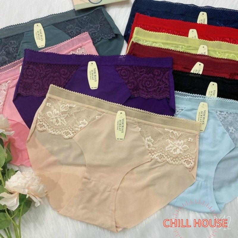 QUẦN LÓT PHA REN Cap Lưới Hai BÊN CAO CẤP - CHILL HOUSE