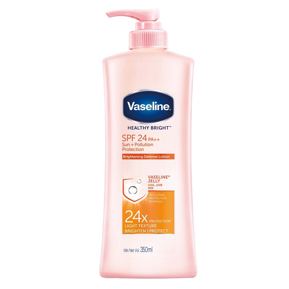 Sữa Dưỡng Thể Vaseline Chống Nắng Và Sáng Da 350ml Healthy Bright Sun + Pollution Protection Body Lotion SPF 24 PA++