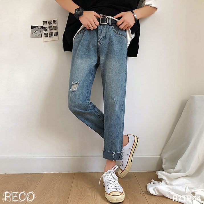 Quần jean nam Hàn Quốc cao cấp dáng rộng Trousers Loose R7TR64 Unisex