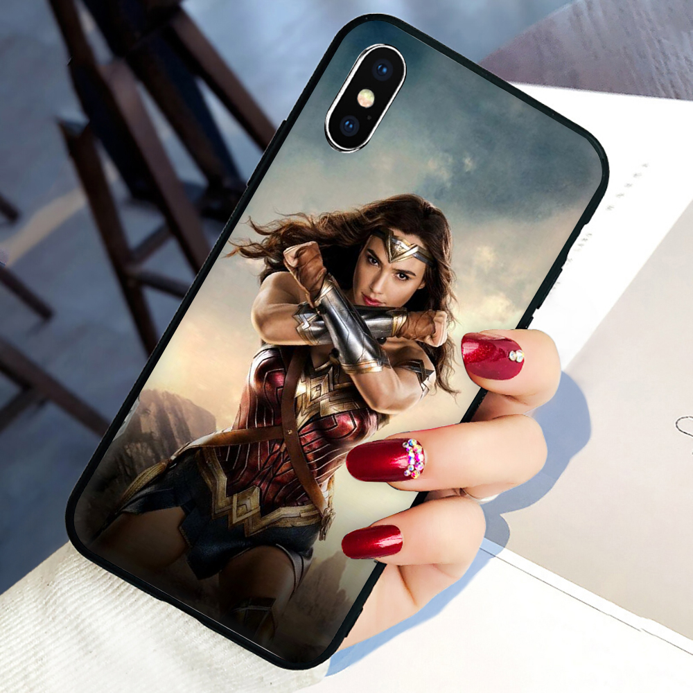 Dc Ốp Điện Thoại Silicon Tpu Mềm Đen Hình Wonder Woman Cho Iphone 12 / 12 Pro / 12 Pro Max