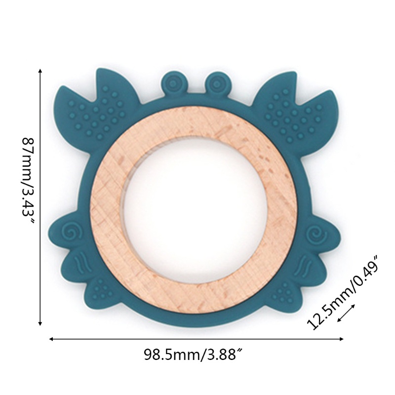 Đồ Chơi Ngậm Nướu Hình Con Cua Hoạt Hình Bằng Silicone Dành Cho Trẻ Em