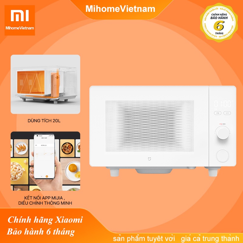 Lò Vi Sóng Thông Minh Xiaomi Mijia MWBLXE1ACM Dung Tích 20L Kết Nối APP