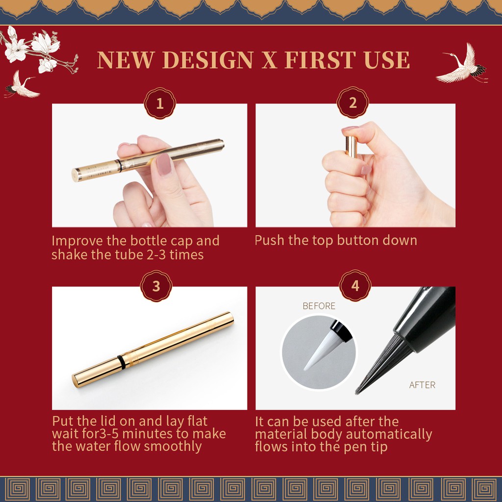 Bút Kẻ Mắt Dạng Lỏng ZEESEA Thiết Kế Vỏ Theo Phong Cách Trung Hoa Cổ Điển 0.6g | BigBuy360 - bigbuy360.vn