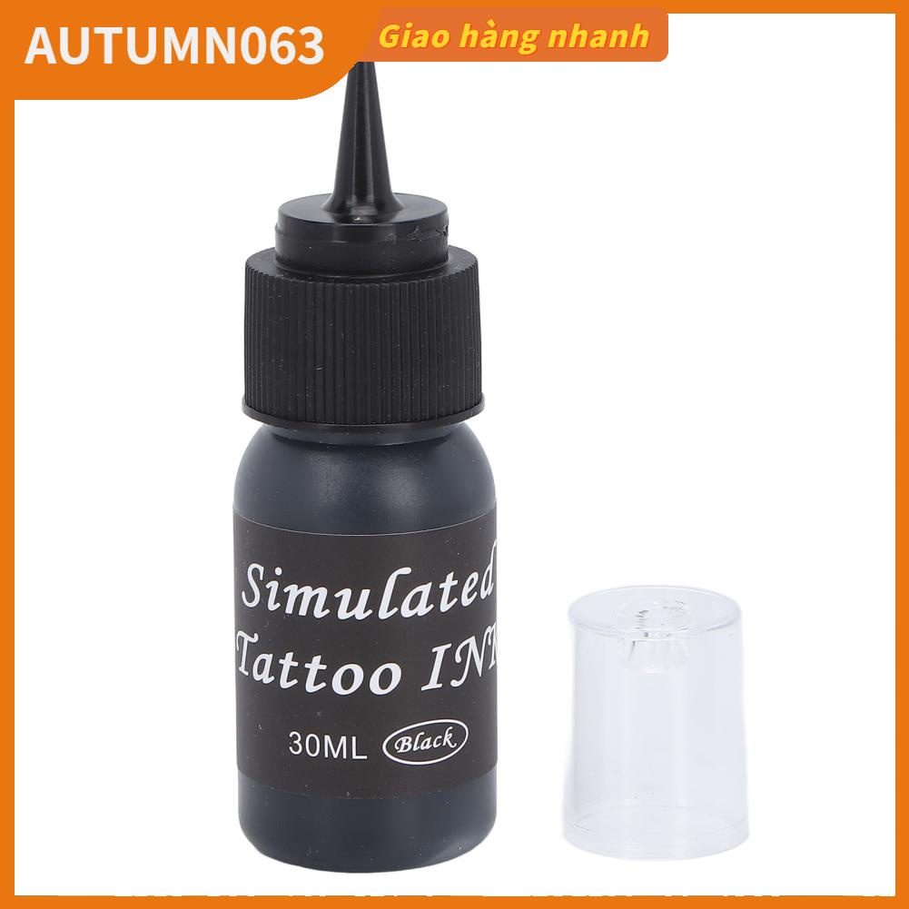 Autumn063 Mực xăm Hình kích ứng tạm thời Miễn phí lâu dài miễn Bột màu hình tự do cho Mẫu rỗng nhỏ 30ml