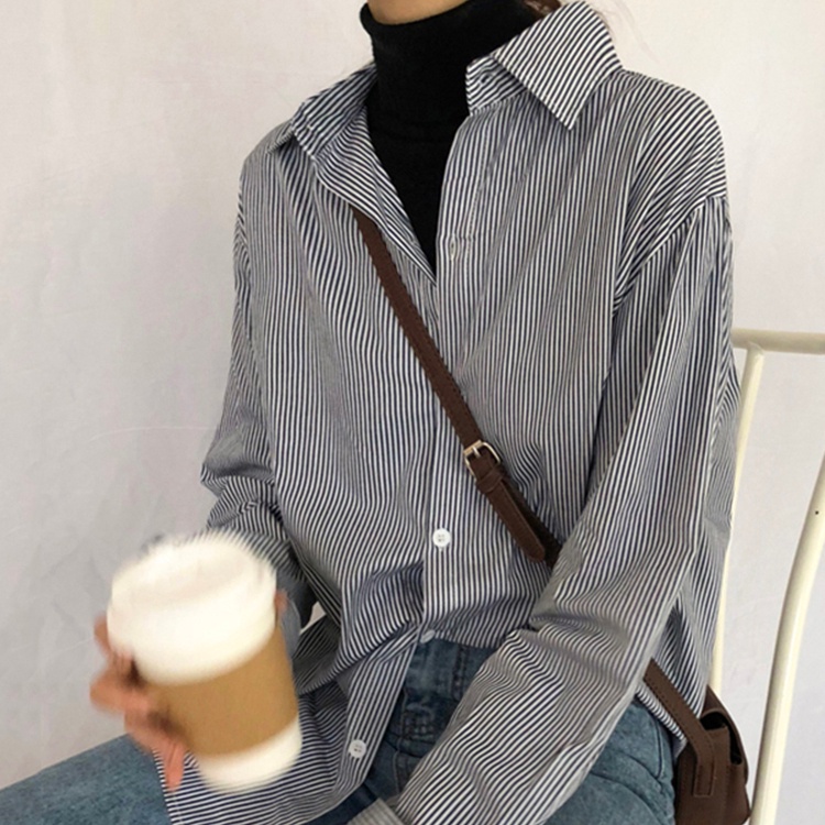 Áo sơ mi nữ SUXI dài tay cổ bẻ phong cách Hàn Quốc thời trang