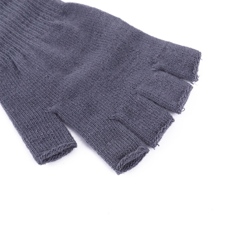 1 Đôi Găng Tay Len Hở Ngón 21cm Giữ Ấm Mùa Đông Cho Nam Nữ