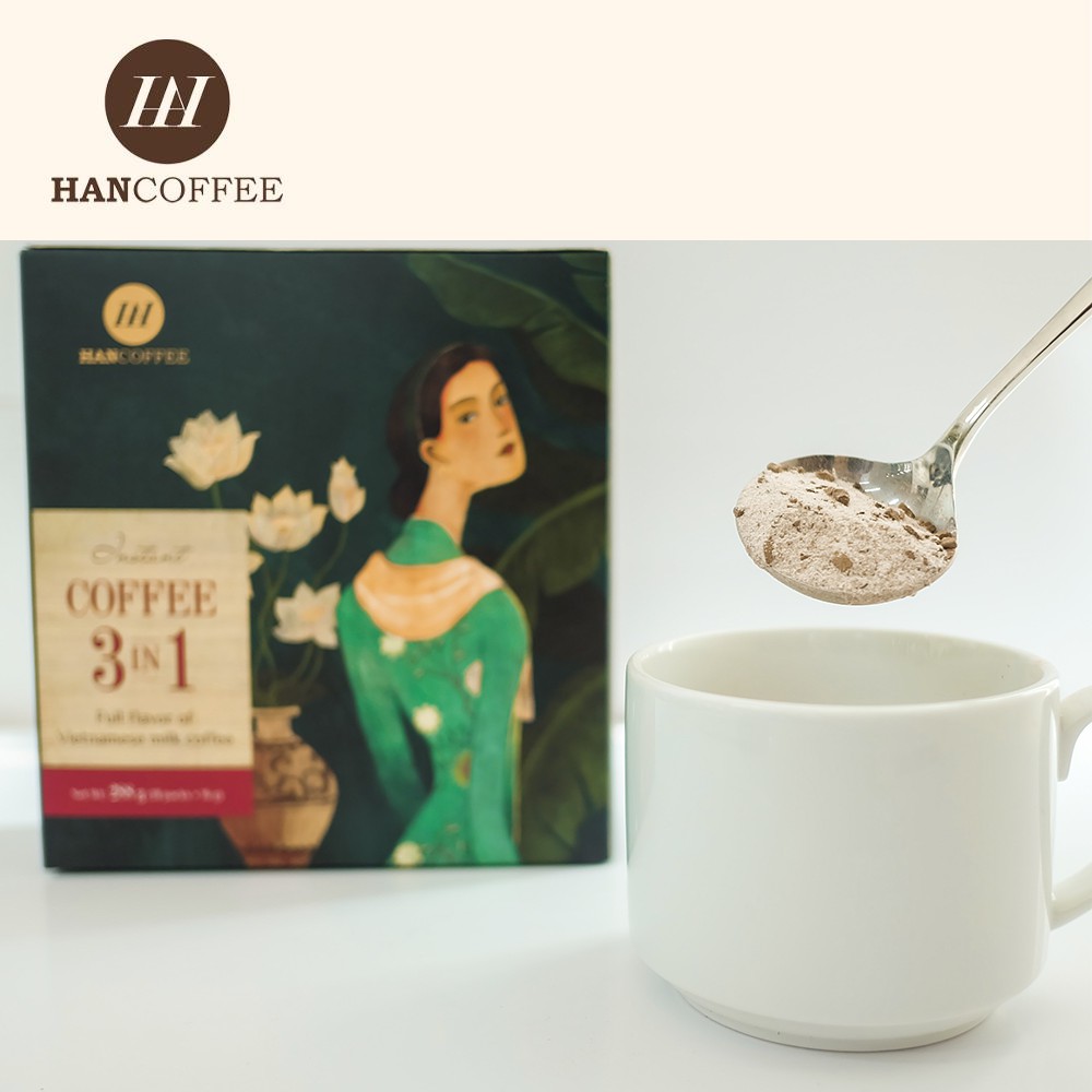 Cà phê hòa tan HANCOFFEE 3 in 1 (Hộp 18 gói)