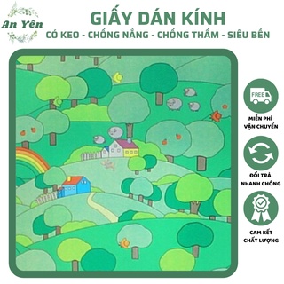 GIẤY DÁN KÍNH CÂY XANH khổ 90,DECAL DÁN KÍNH MỜ CHỐNG NẮNG CHỐNG NƯỚC