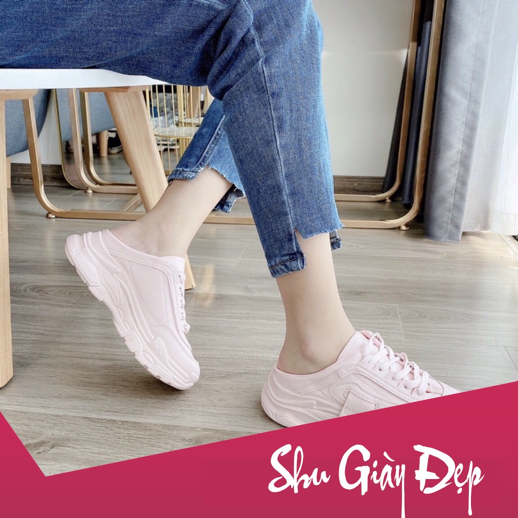 SHUSTORE - GIÀY THỂ THAO HỞ GÓT ĐẾ THÔ CAO 4 PHÂN