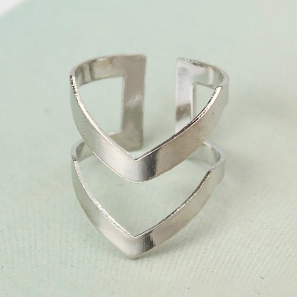 ☼Nhẫn Đeo Khớp Ngón Tay Hình Chữ V Phong Cách Vintage