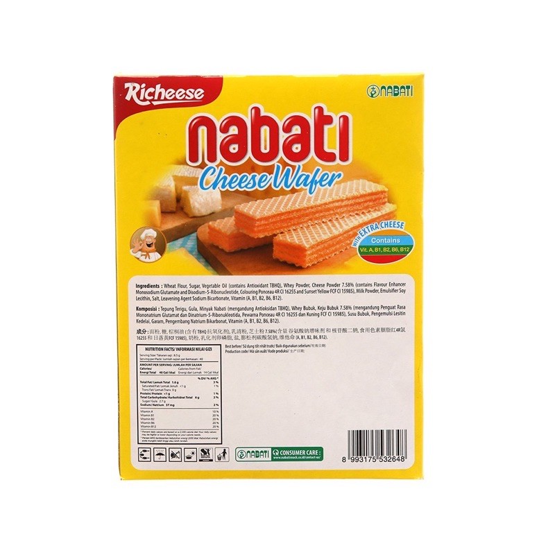 Hộp Bánh Kem Xốp Pho Mai Nabati Cheese Wafer 160gr