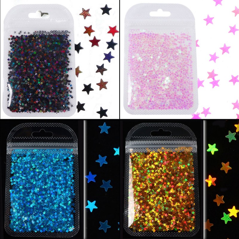 Hộp Kim Tuyến Trang Trí Móng Tay 12 Màu 2g