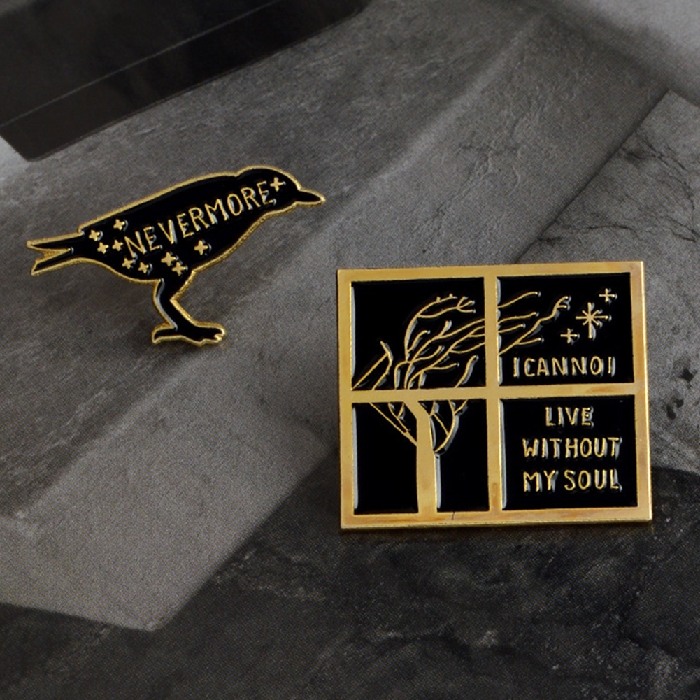 YOML✔Literature Jane Eyre Quote I Am No Bird Enamel Brooch Pin Collar Badge Jewelry