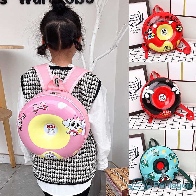 Balo Hình Bánh Donut Chống Thất Lạc Thiết Kế Hình Hoạt Hình Đáng Yêu Cho Trẻ Em
