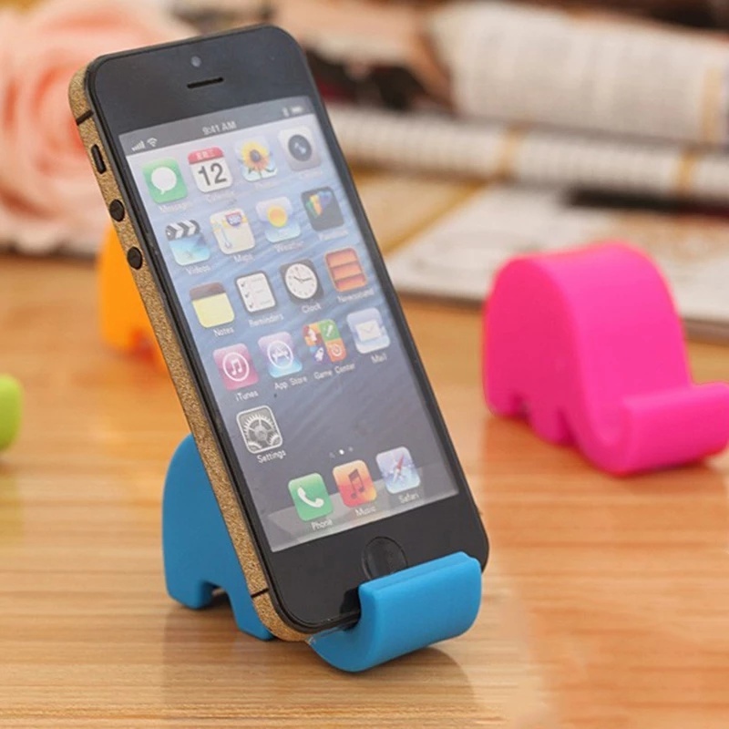Giá Đỡ Điện Thoại Mini Hình Chú Voi Hoạt Hình Đa Năng Thông Dụng Cho iPhone &amp; Android