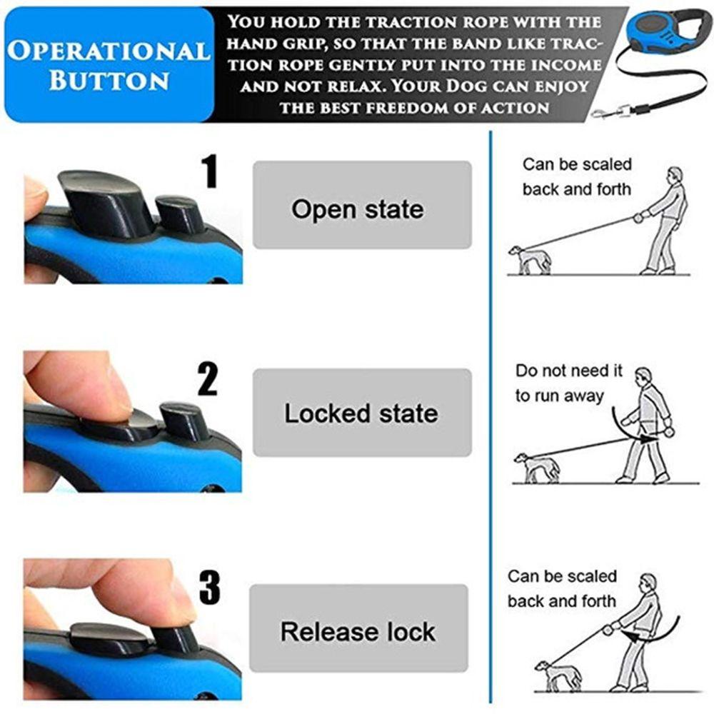 [COD] Dây Dắt Thú Cưng Đi Dạo Bằng Nylon Gọn Nhẹ Có Tay Cầm Tiện Dụng