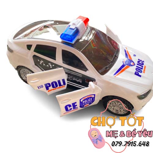 Đồ chơi xe cảnh sát chạy pin mở cửa có đèn và nhạc