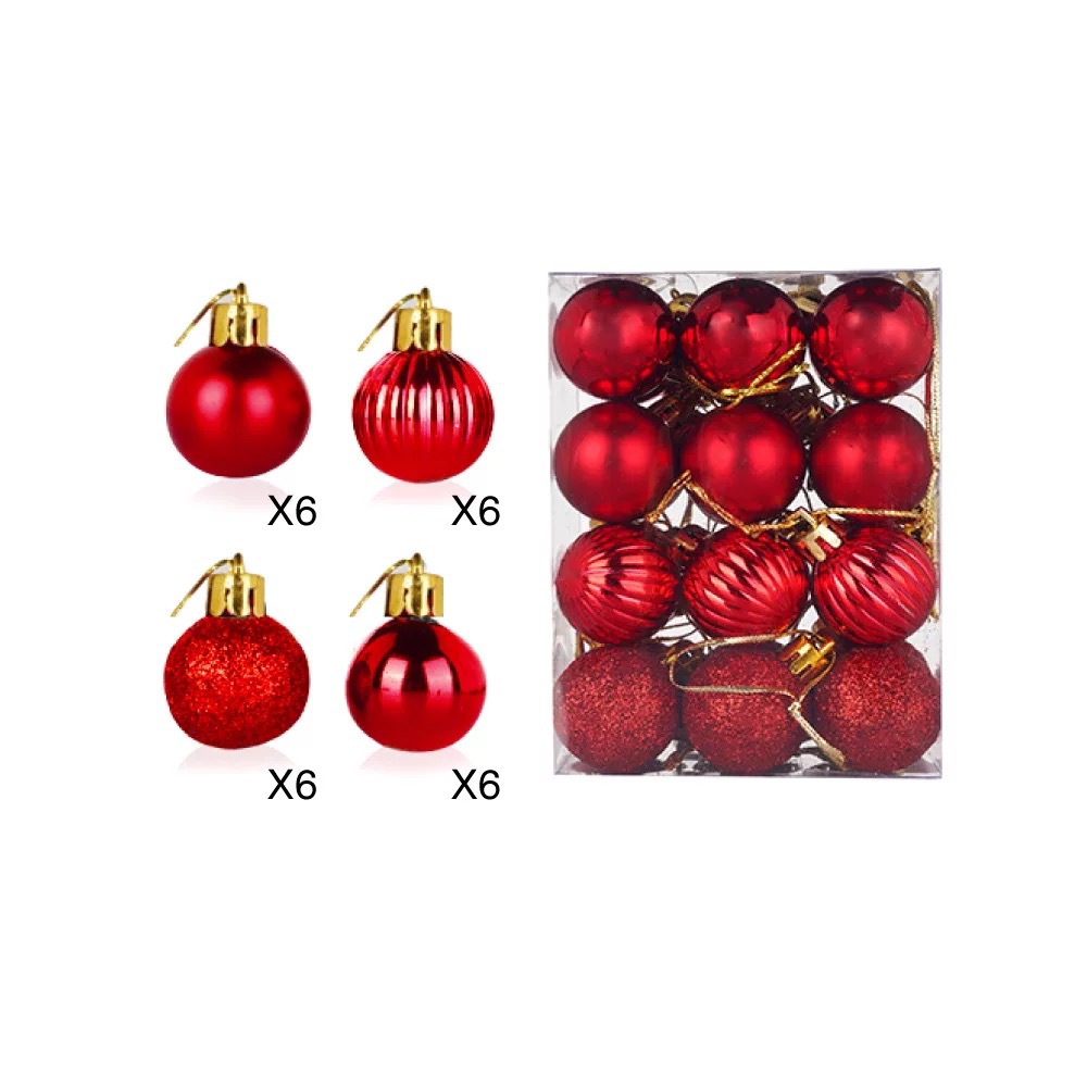 Combo 6 trái châu đủ màu Size 4cm,6cm,8cm trang trí cây thông noel,trang trí nhà cửa,trang trí giáng sinh