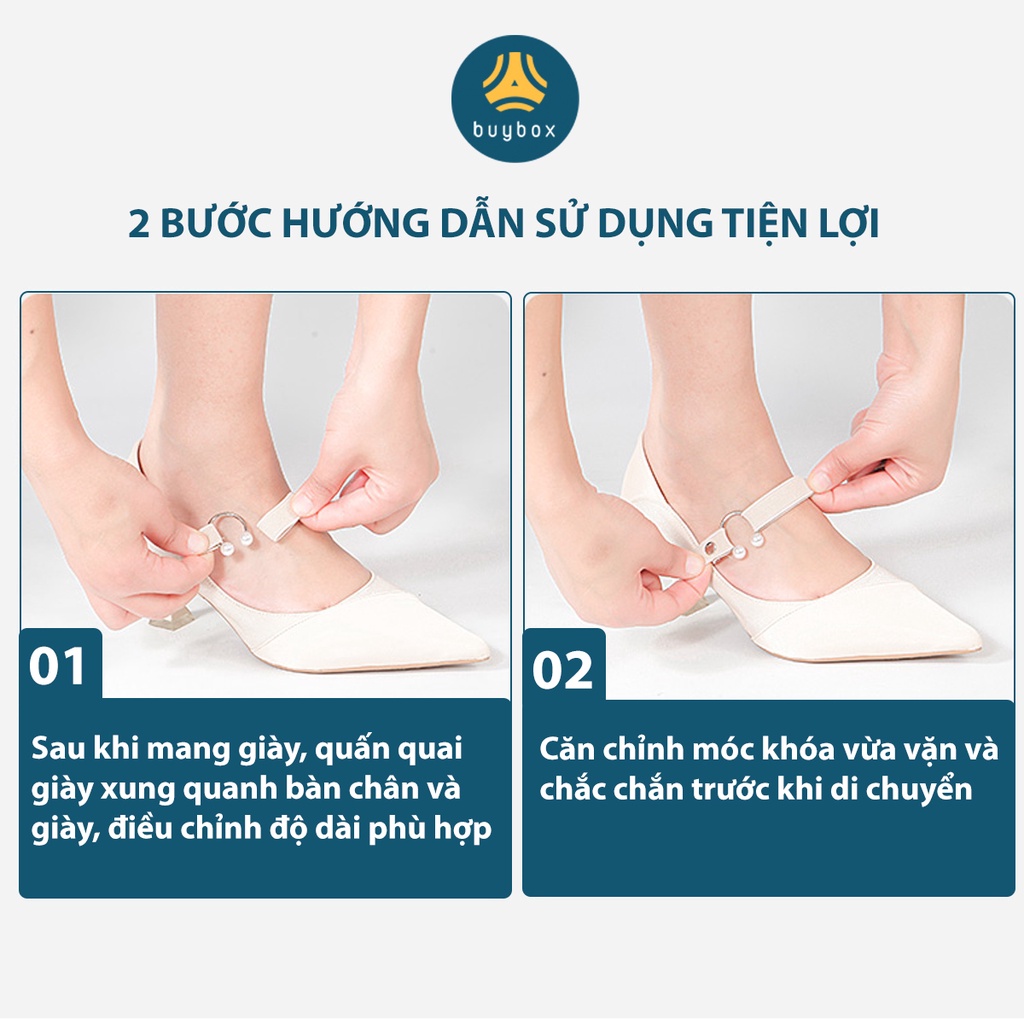 Quai giày thun đan hồi, bản to phối khoen, thiết kế chắc chắn, chống tuột gót giày, dùng cho nữ - buybox - BBPK218