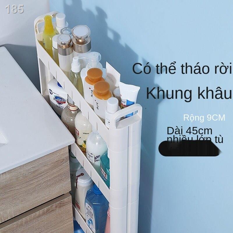 [HOT]Khe lưu trữ nhựa di động xe đẩy tủ lạnh phòng tắm khách nhà bếp hẹp giá