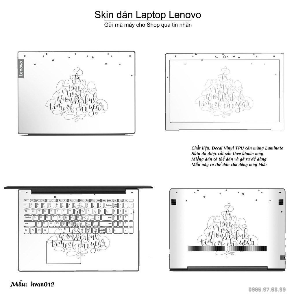 Skin dán Laptop Lenovo in hình Hoa văn nhiều mẫu 2 (inbox mã máy cho Shop)