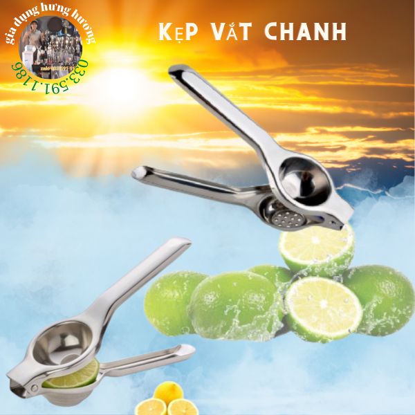 dụng cụ kẹp vắt chanh inox 304 chuyên nghiệp lấy nước cốt chanh