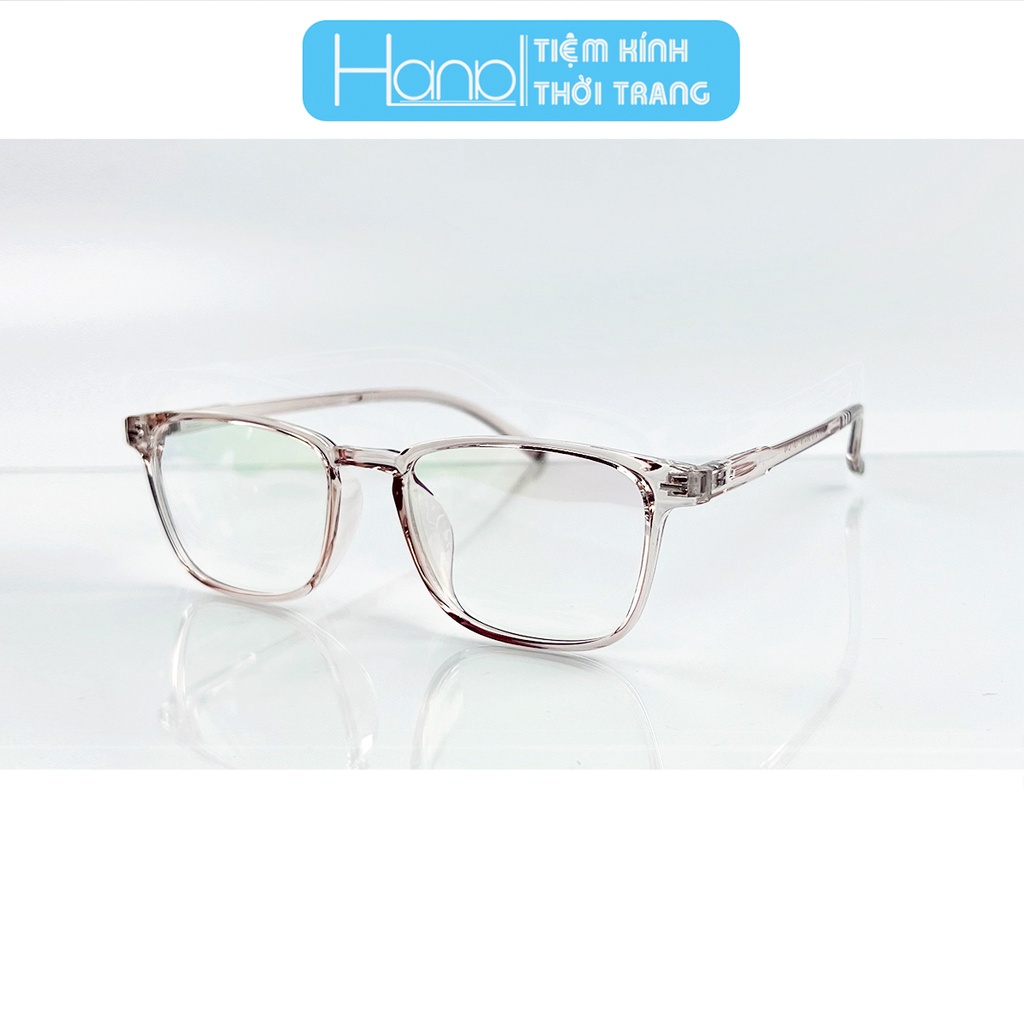 Gọng kính cận nam nữ HANA mắt vuông gọng nhựa dẻo 2 màu - 213