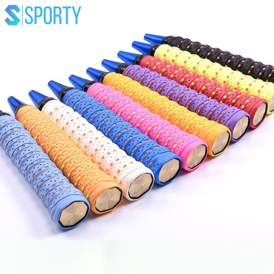 Cuốn cán vợt tennis SPORTY GY105 có gân chống trơn trượt, lỗ thoáng khi