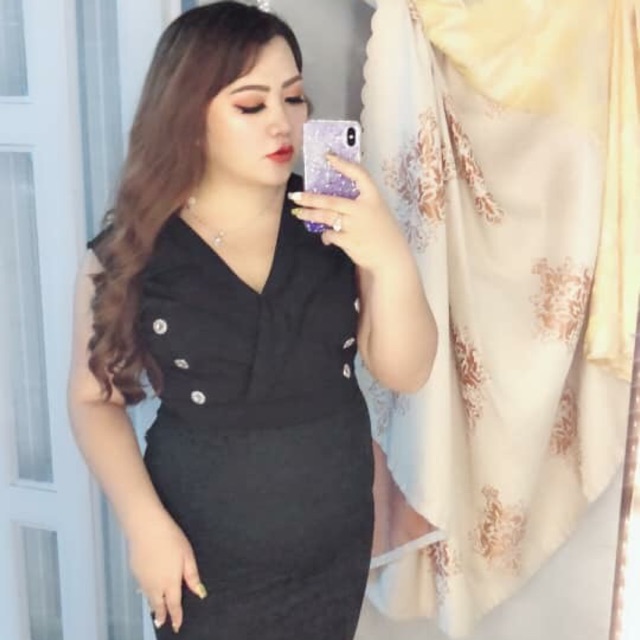 Đầm body phối ren big size