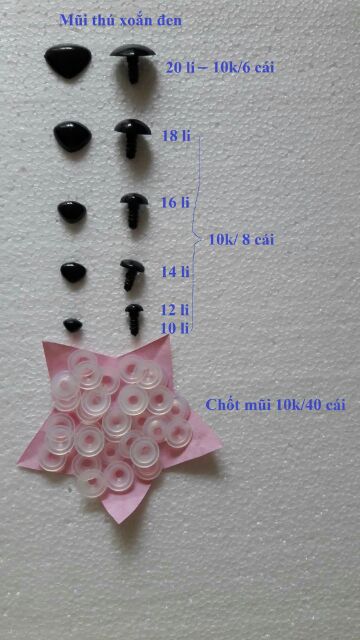 Mắt gấu bông handmade