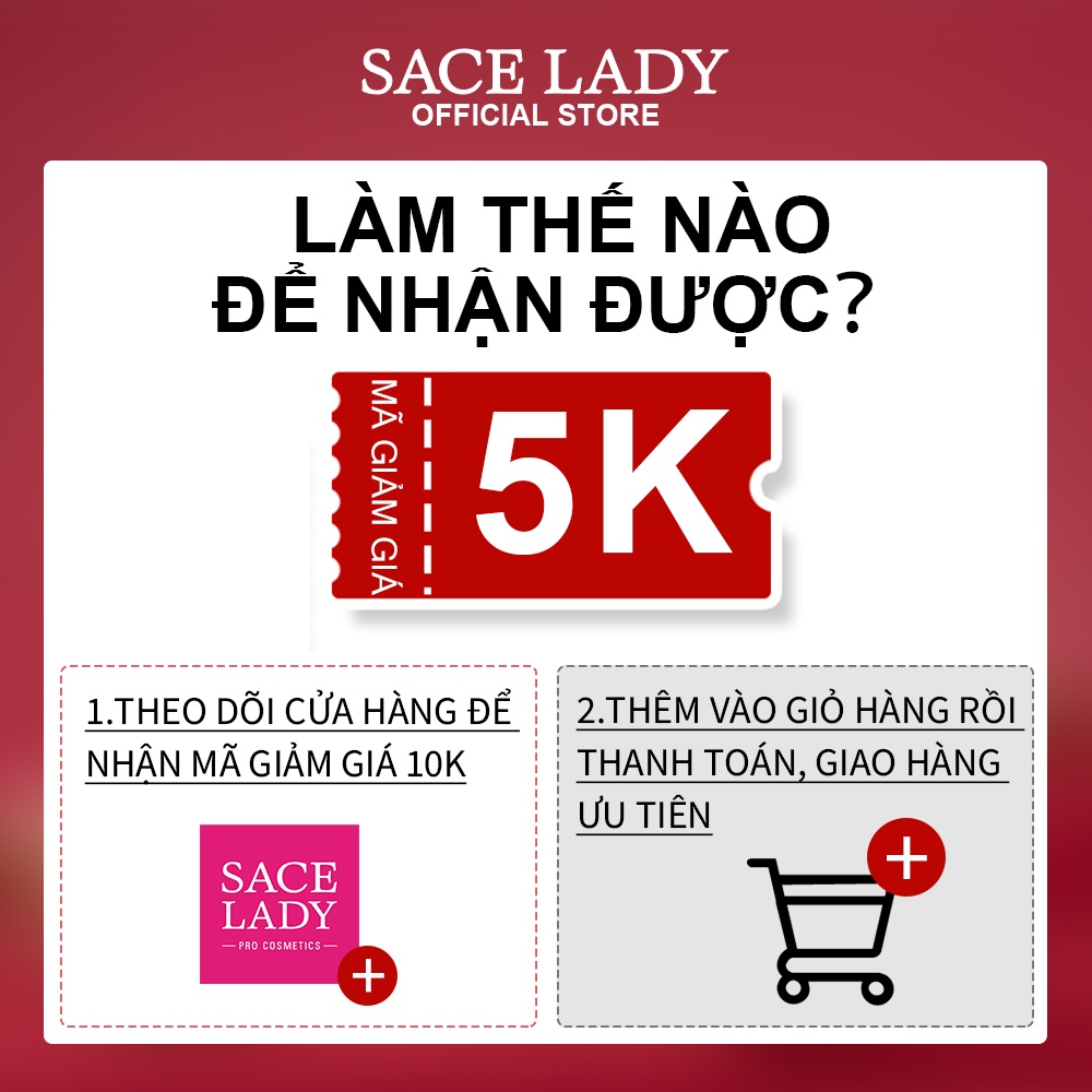 Kem má hồng SACE LADY dạng lỏng khối lượng nhẹ trang điểm phong cách Hàn 4ml