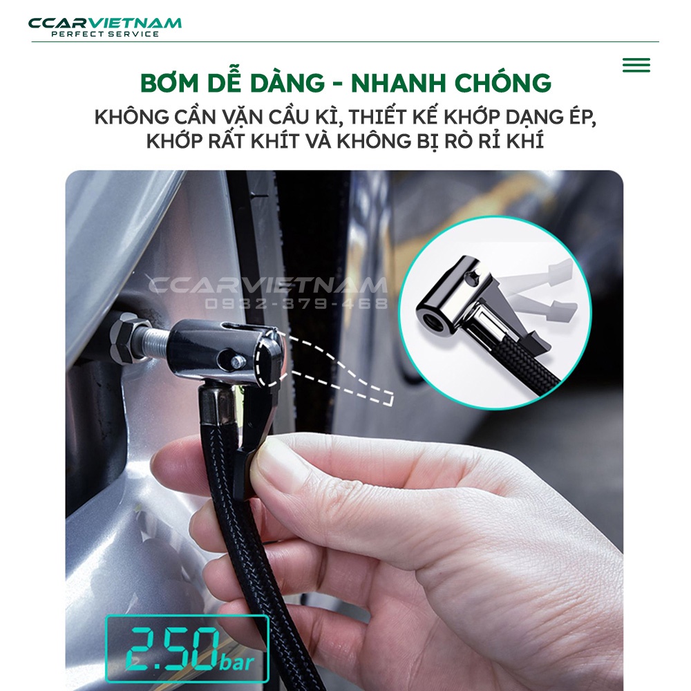 Máy Bơm Lốp Ô Tô Steelmate P05 Cảm Biến Hơi Tự Ngắt - Bơm Lốp Điện Tử Đa Năng Cho Xe Hơi - Ccar Vietnam