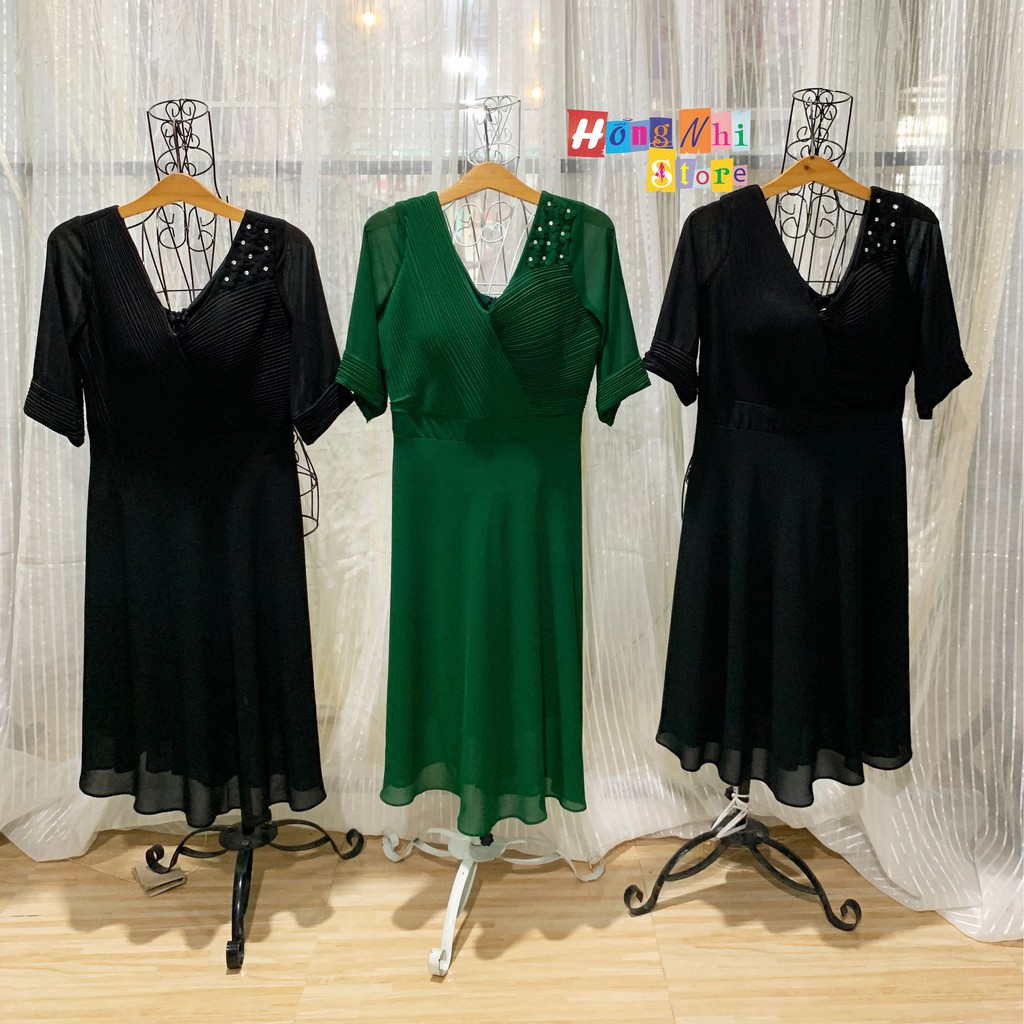 Đầm Voan Xoè Tay Lỡ Phối Kiểu Dáng Rộng Cao Cấp 65Kg Trở Lại - Đầm Đi Tiệc