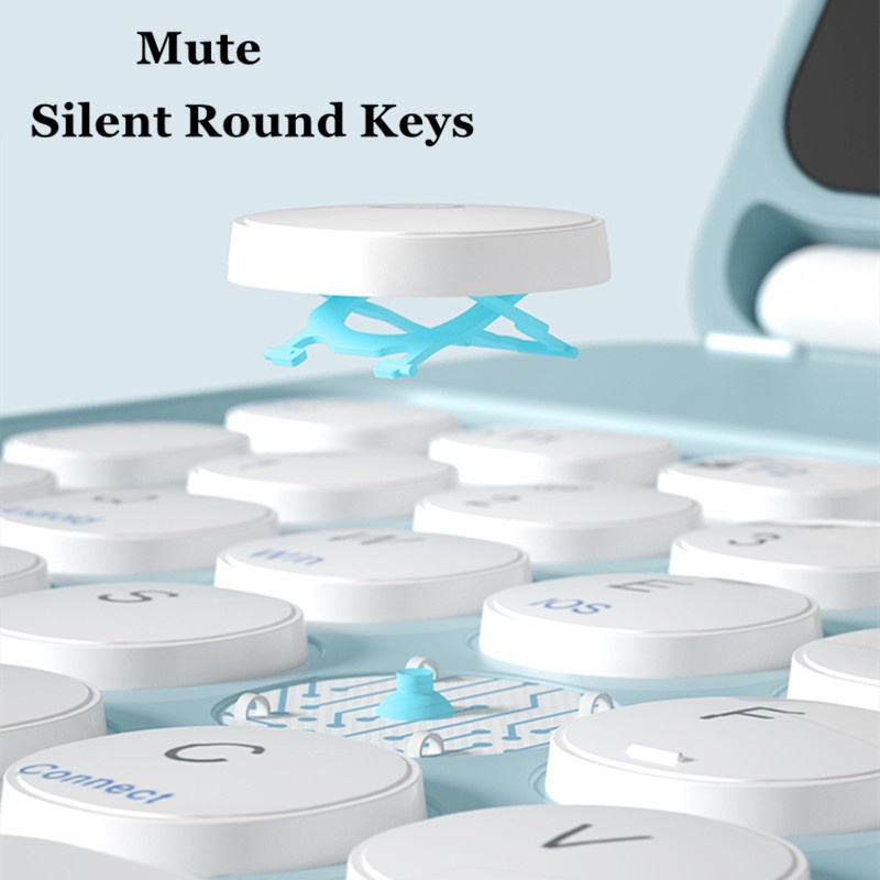 NIXXOS Bộ Bàn Phím Và Chuột Bluetooth Không Dây 10 inch