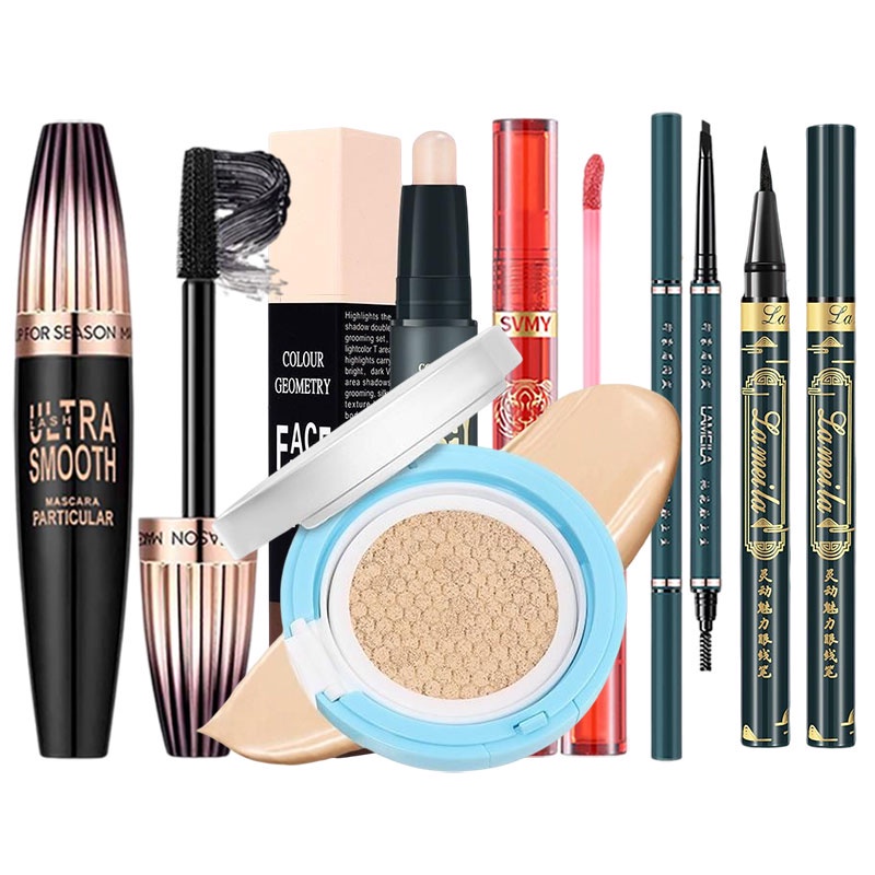 Bộ Mỹ Phẩm Trang Điểm Thời Trang Chống Nếp Nhăn + Kem BB + Chì Kẻ Lông Mày +