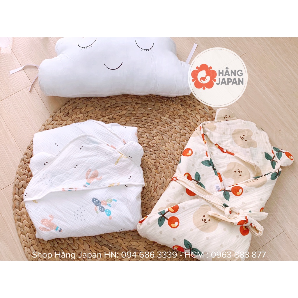 Chăn ủ trần bông MUSLIN TREE BABYBEE cho bé kích thước 80*80cm - Hàng việt nam chất lượng cao