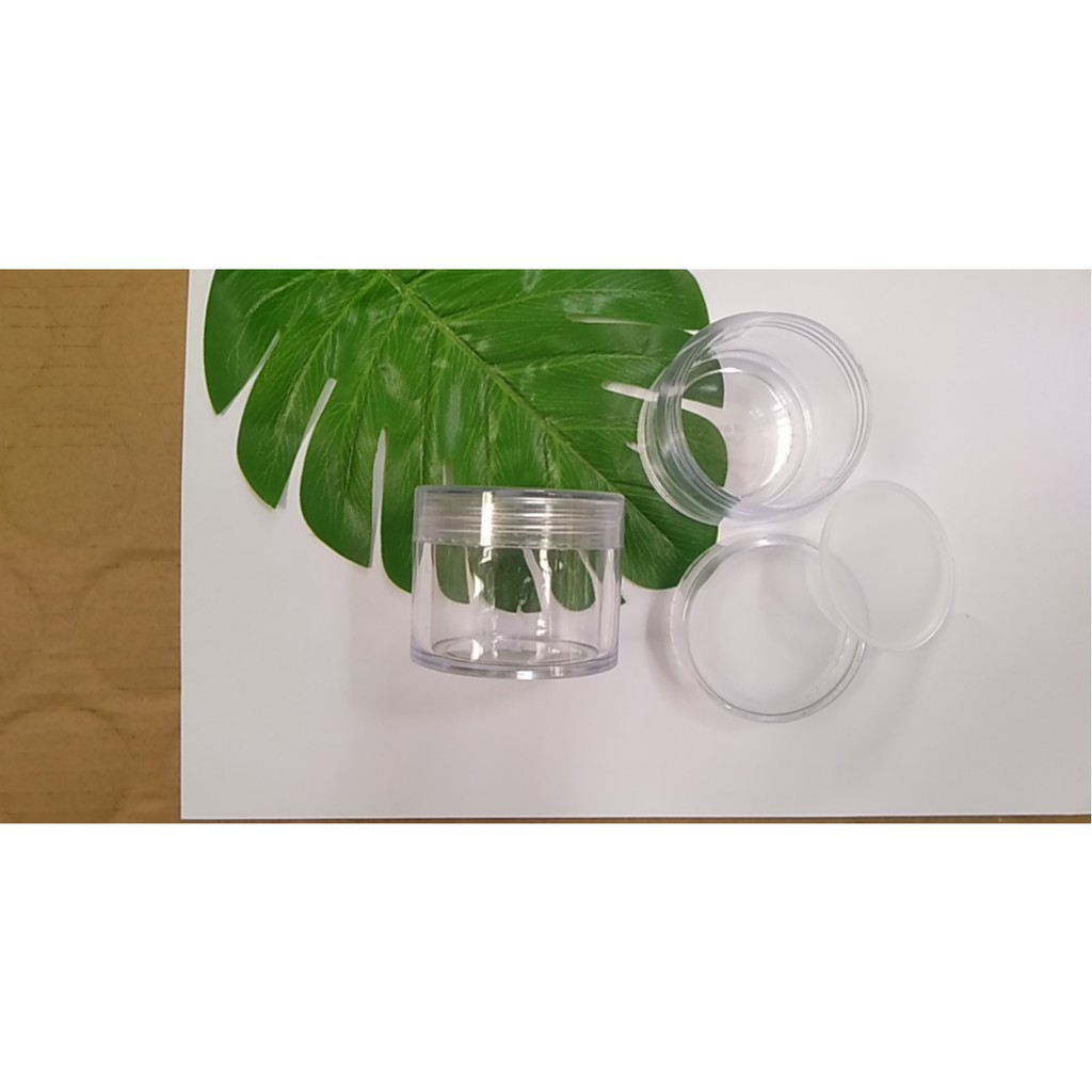 Combo 50-100 hũ nhựa tròn trong 50g đựng mỹ phẩm