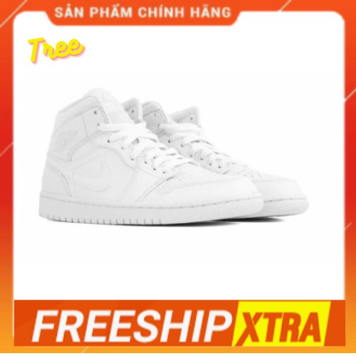 🌟 FREESHIP🌟 Giày Nike Jordan 1 - Thể thao Sneaker màu trắng cổ cao